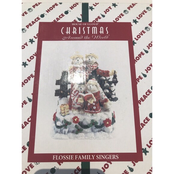 Vintage Christmas Around the World Music Box Magnetic Flossie Family Singers - Picture 2 of 8